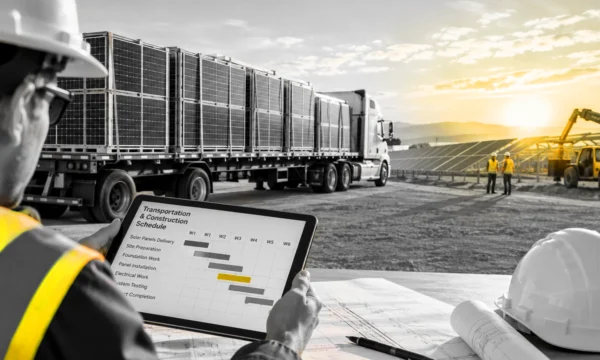 solar transportarion and planning with construction schedules
