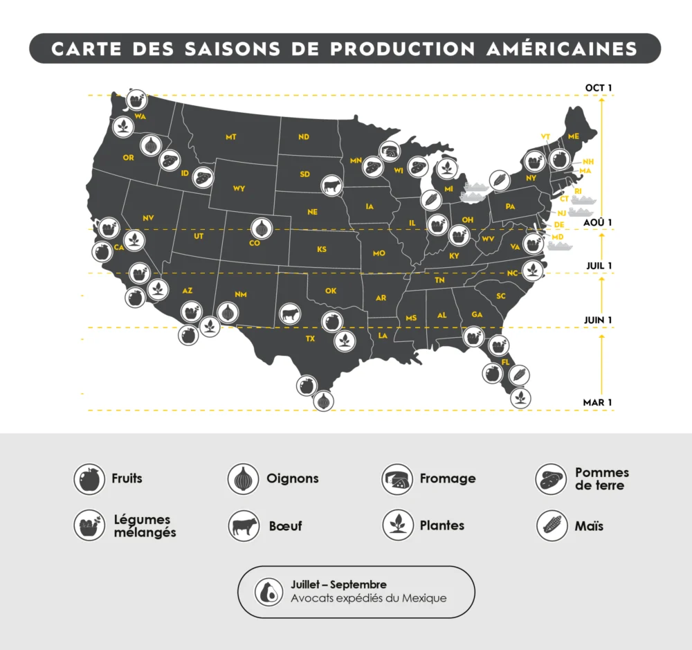 TRAFFIX produce USA seasonality map_FR